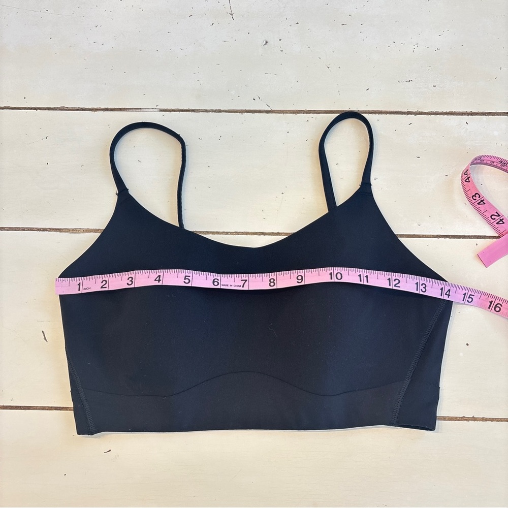 CALIA by Carrie Underwood Women's Square Neck Bralette Top in Pure Black - Picture 6 of 7
